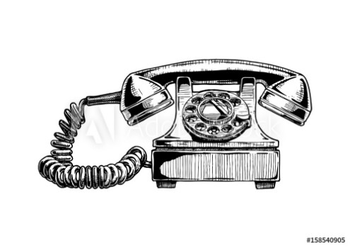 Bild på rotary dial telephone of 1940s